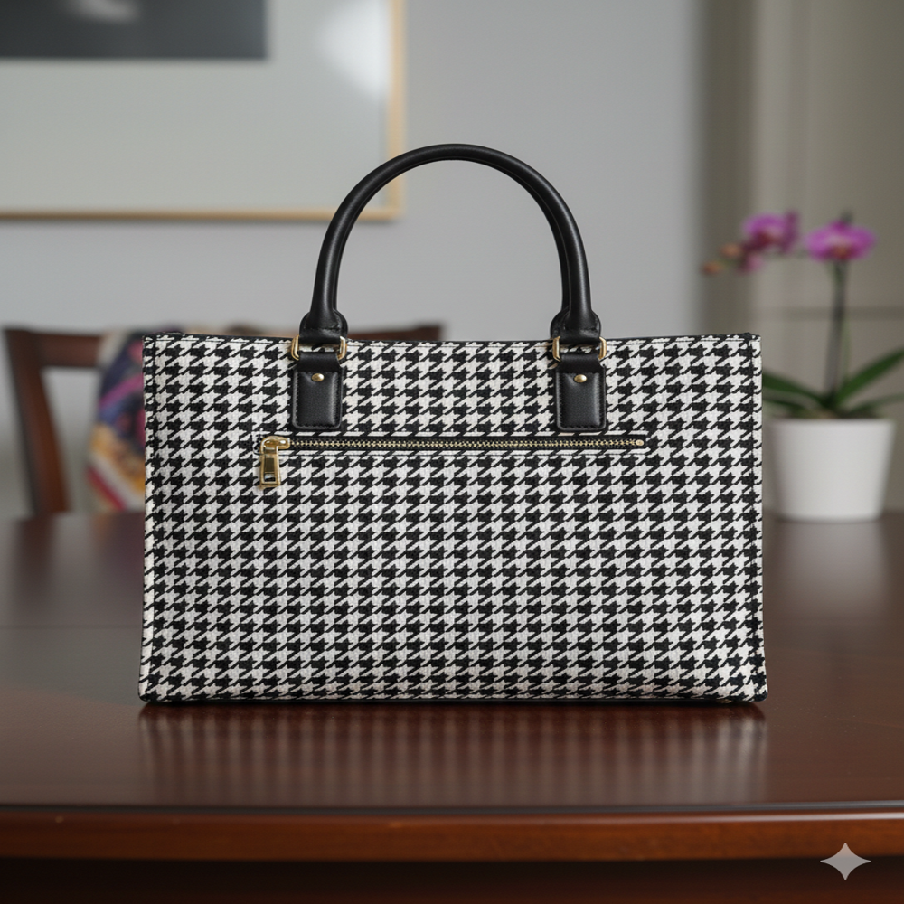 black white bag fabric