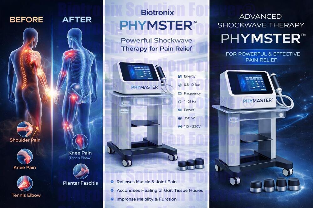 Phymaster Shockwave Physiotherapy Machine for Professional Clinics