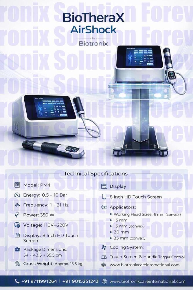 Phymaster Shockwave Physiotherapy Machine for Professional Clinics