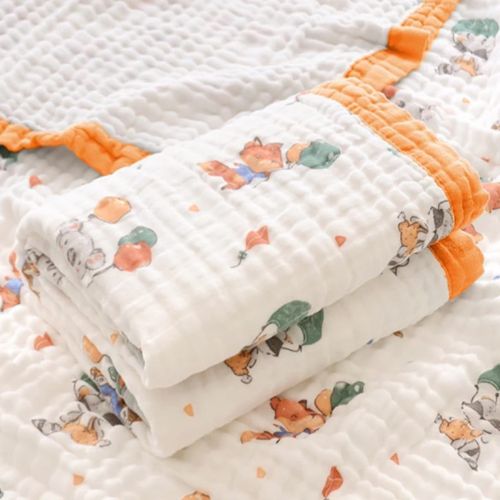 100% Organic Cotton Double Cloth Muslin Blankets