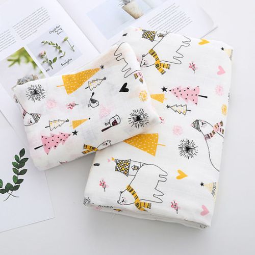 100% Organic Cotton Double Cloth Muslin Swaddles