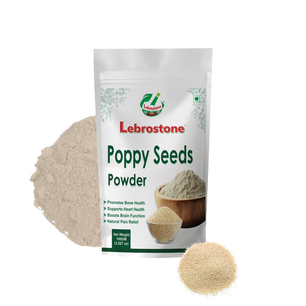 Lebrostone Poppy Seeds Powder Natural Health & Nutrition Powder For Bones, Heart, Skin, Hair, And Stamina(100gm) - Packaging Size: 100gm
