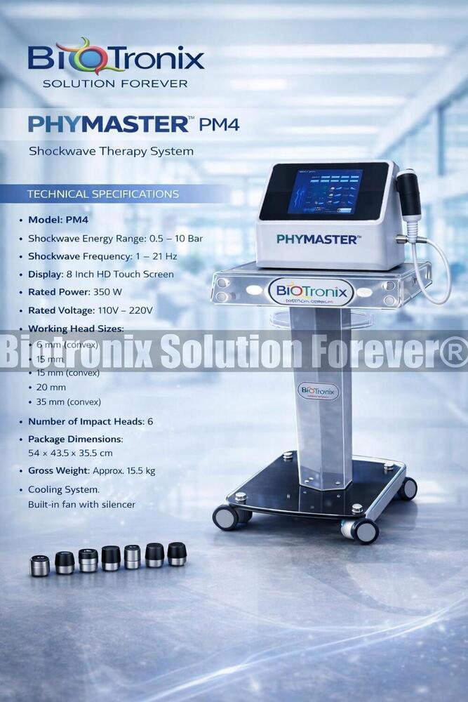 Phymaster Shockwave Pain Relief Therapy System for Physiotherapy Centers