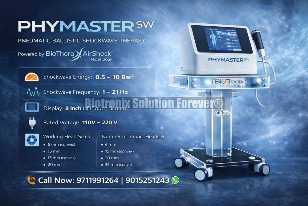 Phymaster Shockwave Pain Relief Therapy System for Physiotherapy Centers