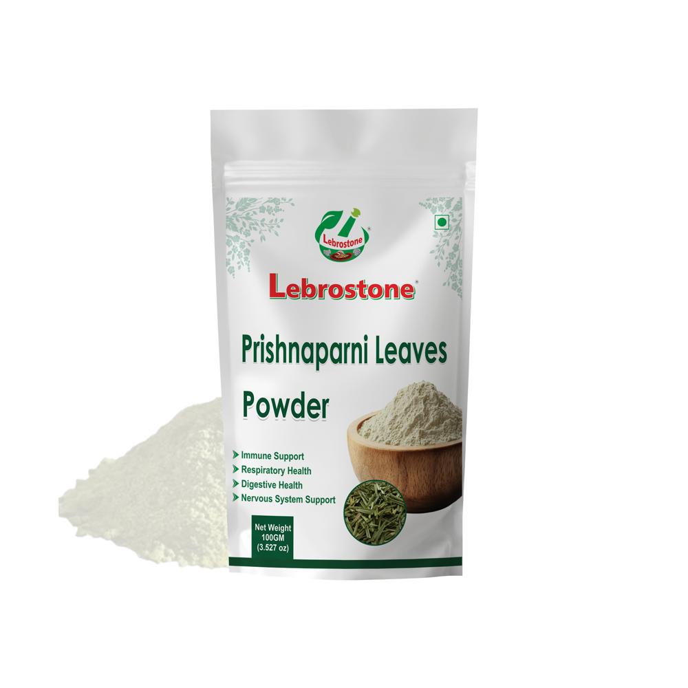 Lebrostone Prishnaparni Leaves Powder  Herbal Supplement For Digestion, Blood Purification, Immunity & Liver Function(100gm) - Packaging Size: 100gm