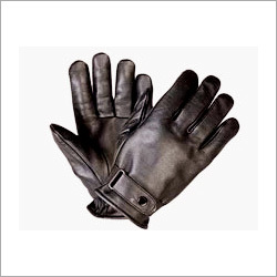 Leather Gloves - Rubber, Latex, Neoprene, Silk & Metal | Black, Male Fit, 25 Grams Weight, Tear Resistant, Chemical & Abrasion Resistant, Easy to Wear