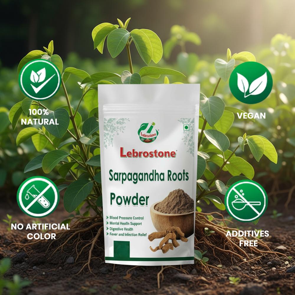 Lebrostone Sarpagandha Root Powder | Support, Mental Health & Detox| 200g