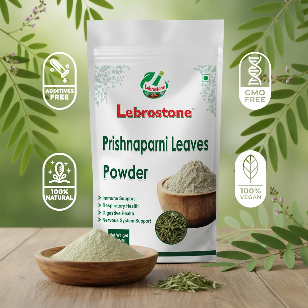 Lebrostone Prishnaparni Leaves Powder  Herbal Supplement for Digestion, Blood Purification, Immunity & Liver Function(100gm)