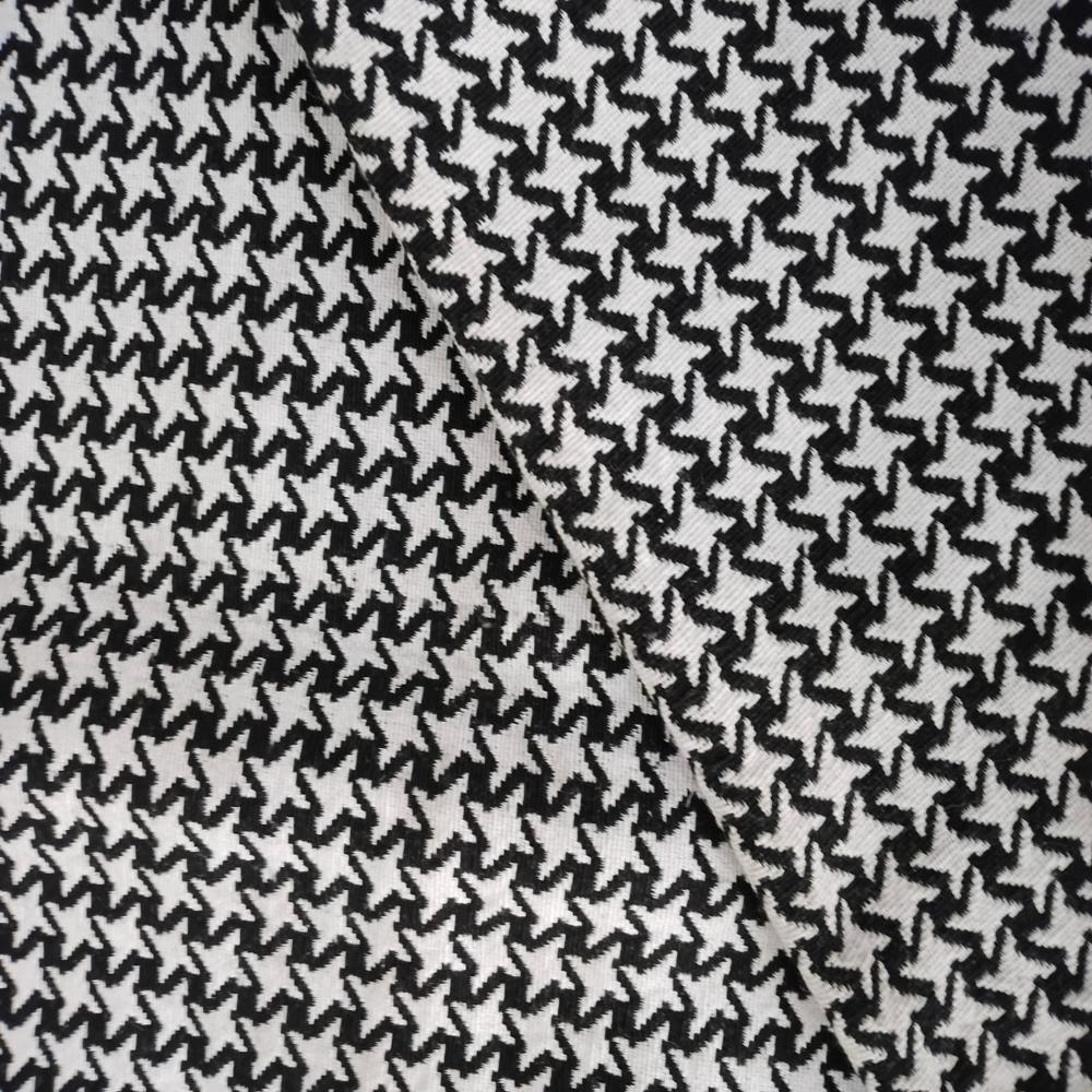 jacquard black white bag fabric