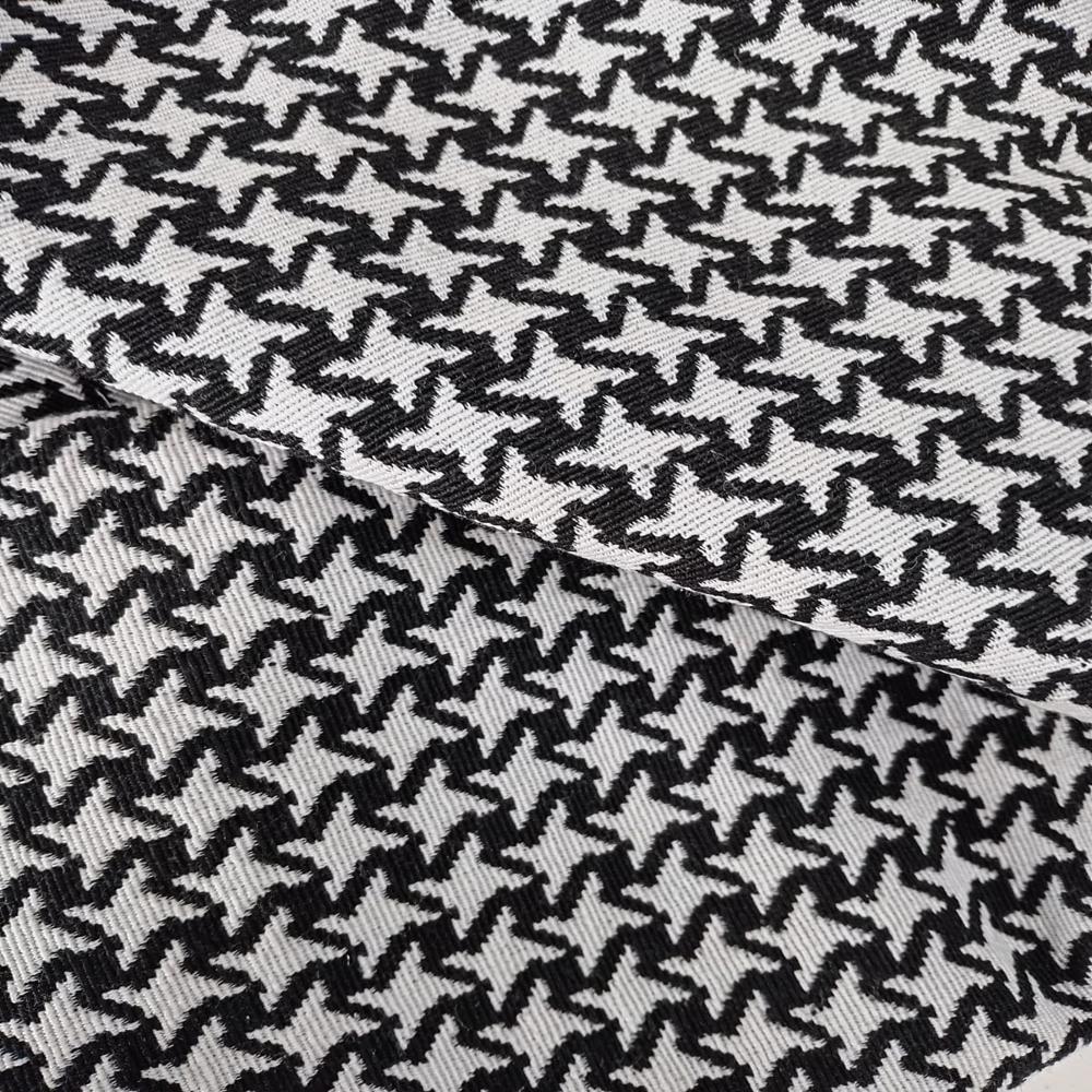 jacquard black white bag fabric
