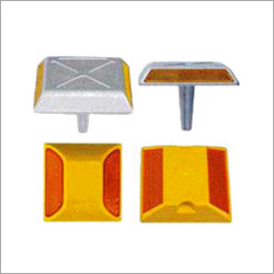 Road Studs - ABS Material, 90x110x17 mm, Yellow & White | High Reflectivity, Tough, Water-Resistant, Low Maintenance, Easy Installation