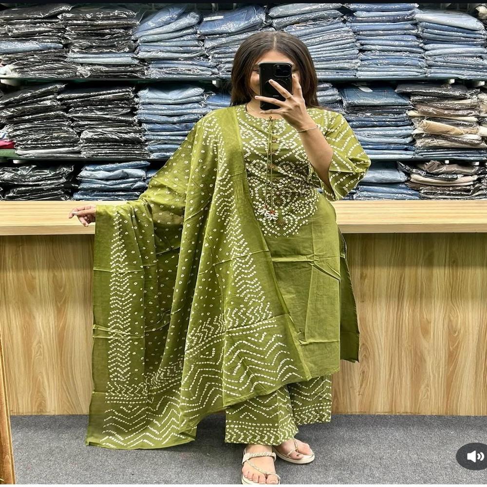 Designer Jaipur Print Cotton Ladies Suit Set