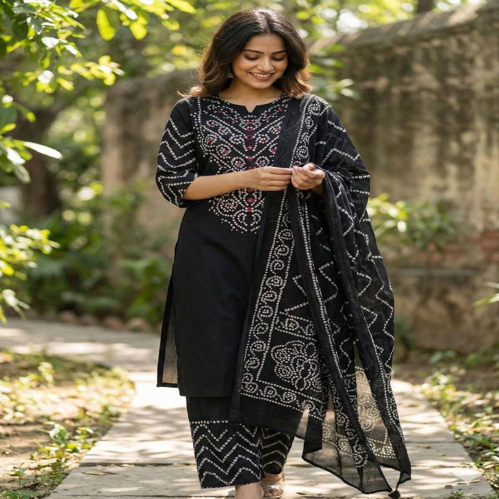 Designer Jaipur Print Cotton Ladies Suit Set