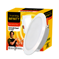 Sun King 12W Energy Efficient LED Round Recessed Downlight (Available in Cool and Warm White)