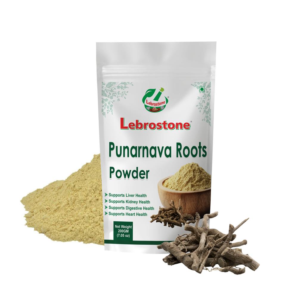 Lebrostone Punarnava Roots Powder | Herbal Health Powder For Digestion, Heart & Kidney Function, Liver Detox & Immunity(200gm) - Packaging Size: 200gm