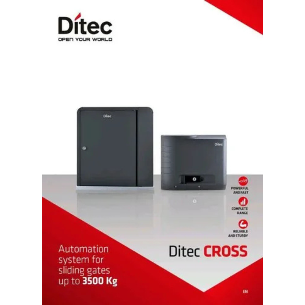 Ditec Automatic Sliding Gate Motor - Color: Black