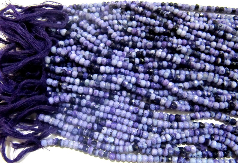 Natural Purple Opal Rondelle Faceted 3-4mm beads Jewelry Making Gemstone Beads Strand 13 inch Long