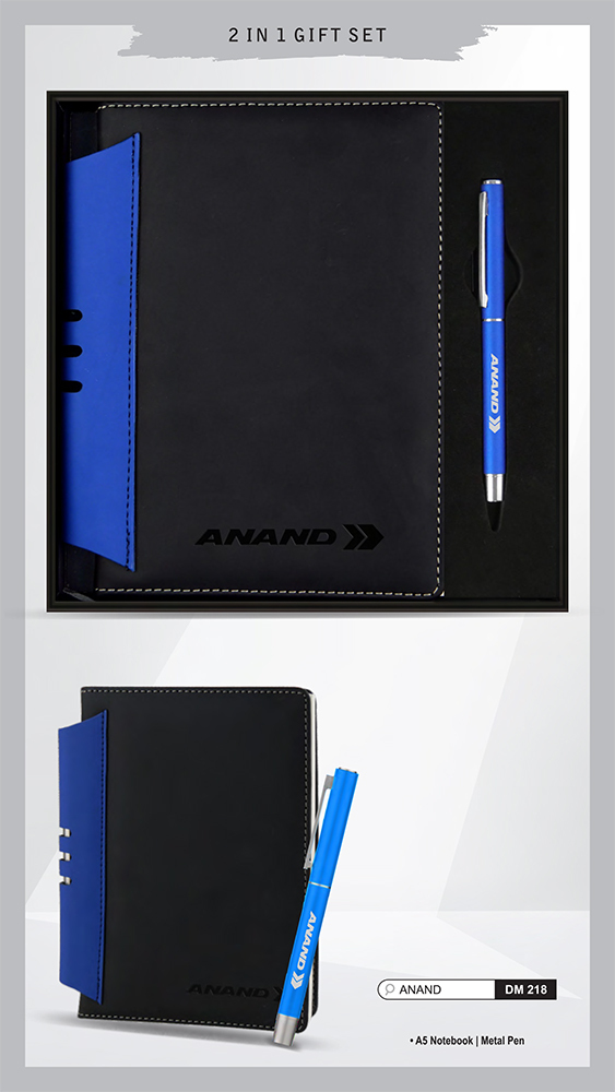 DM218 Anand A5 Notebook And Metal Pen 2 In 1 ift Set