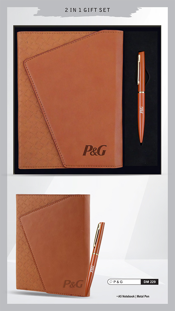 DM229 P&G A5 Notebook And Metal Pen 2 In 1 Gift Set
