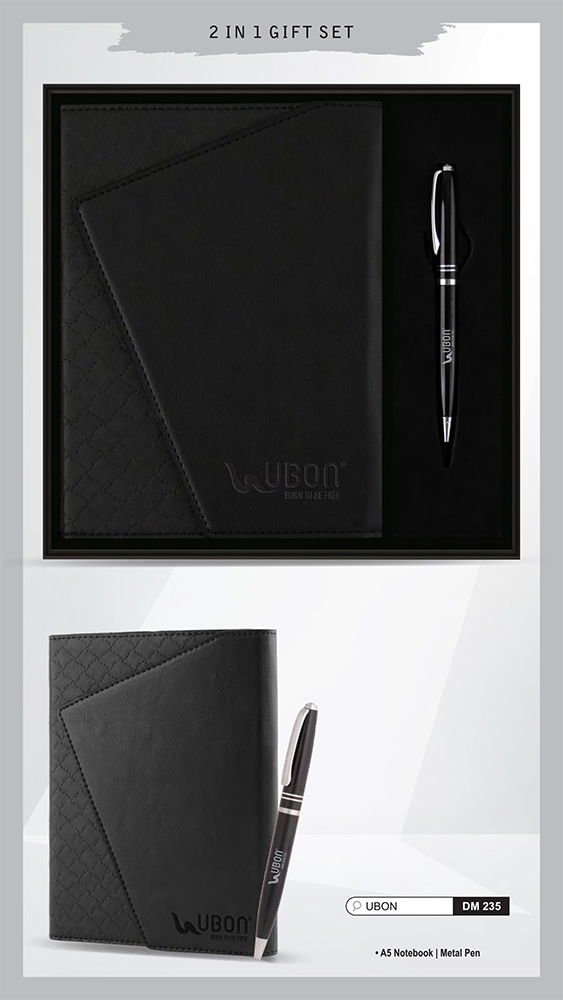 DM235 Ubon A5 Notebook And Metal Pen 2 In 1 Gift Set