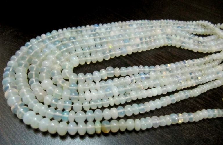 Natural Ethiopian Opal Rondelle Plain Smooth Beads 3 to 6 mm Graduated best Quality Beads Strand 8 inches Long Jewelry making gemstone Beads