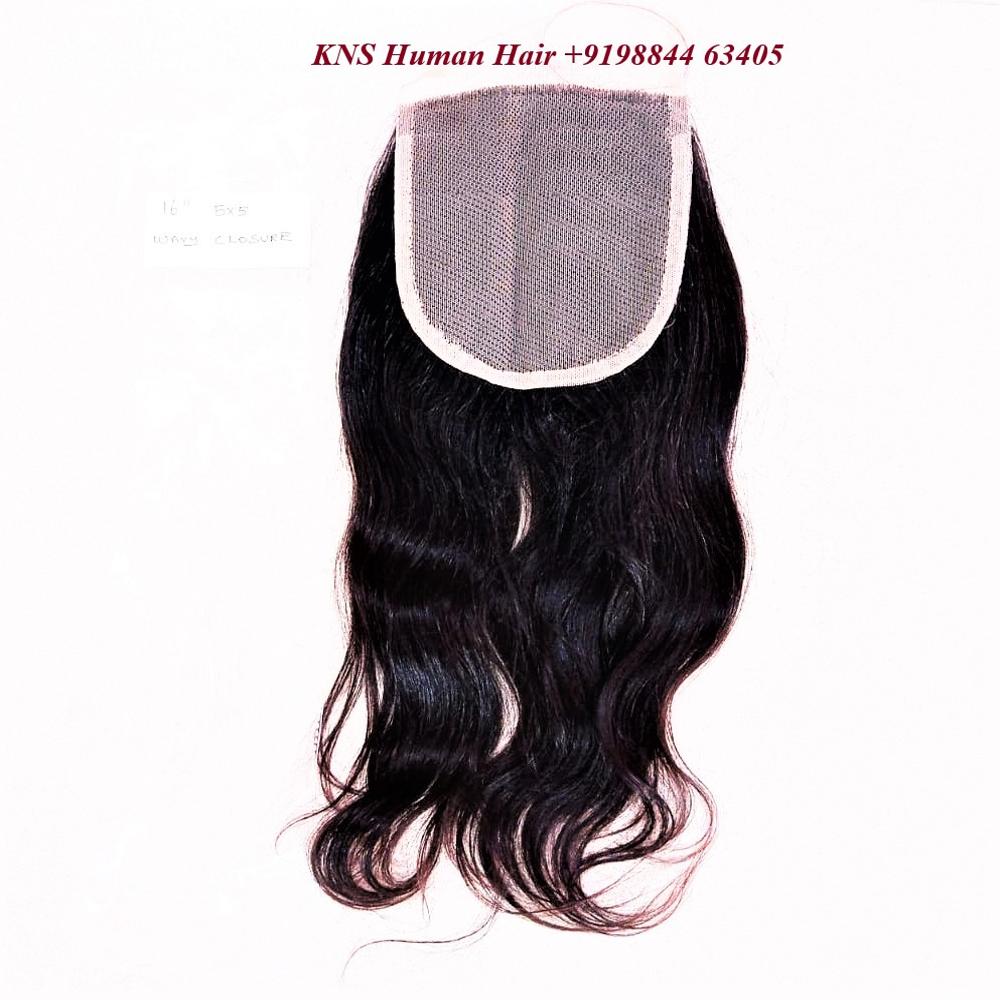 Micro Weft Closures Hair - Color: Natural Colour Black And Brown