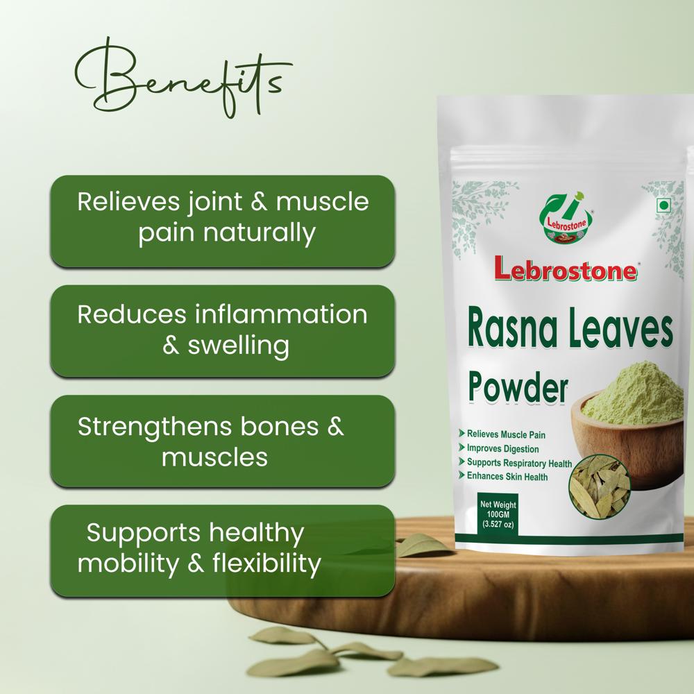 Lebrostone Rasna Leaves Powder Herbal Remedy for Joint & Muscle Health, Bone Strength, and Mobility Support(100gm)