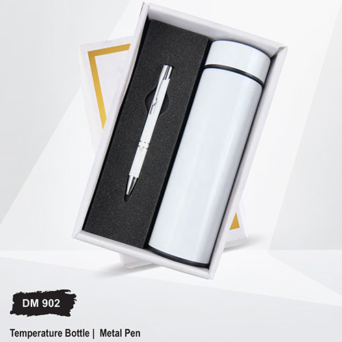 DM902 Temperature Bottle And Metal Pen Gift Set