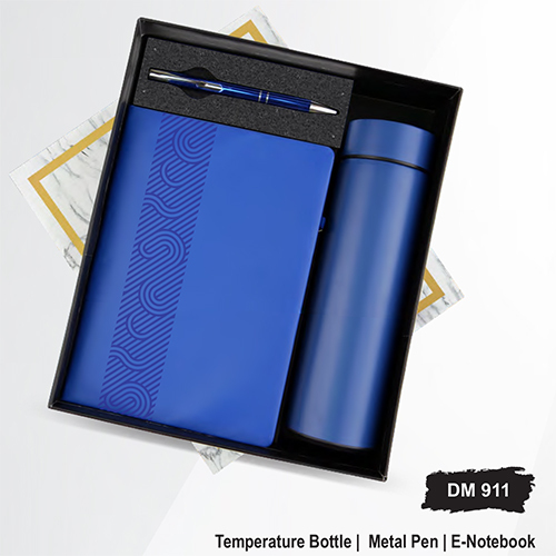 DM911 E-Notebook Temperature Bottle And Metal Pen Corporate Gifts