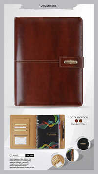 Dm1502 Agro Organizer Diary - Pu Leather A5, 384 Pages | Magnetic Flap, Zipper Pouch, Monthly Planner