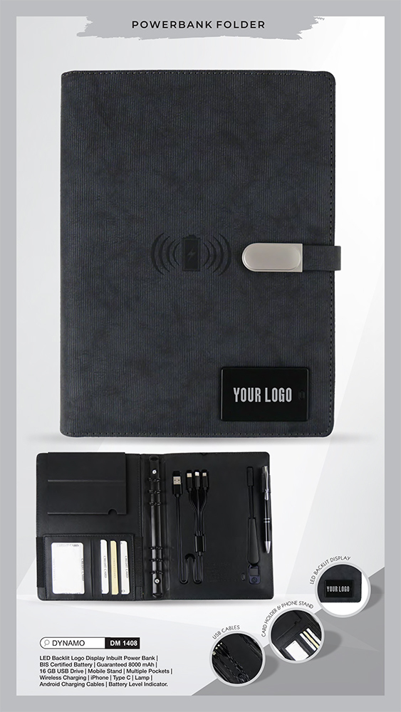 DM1408 Dynamo Power Bank Diary