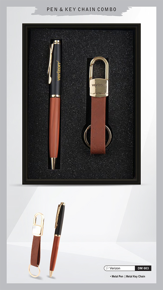 DM603 Metal Pen And Metal Key Chain Gift Set