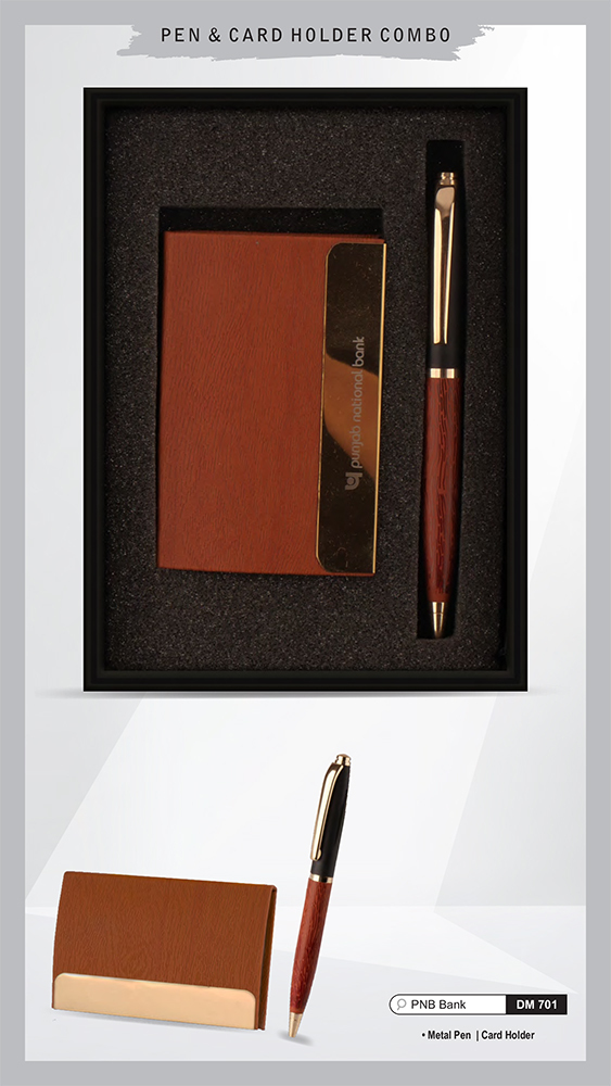 DM701 Metal Pen And Card Holder Gift Set