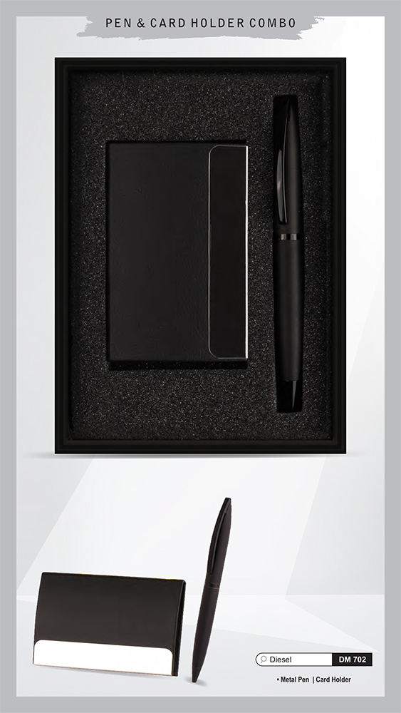 DM702 Diesel Metal Pen And Card Holder Gift Set