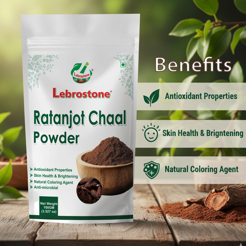 Lebrostone Ratanjot Chhal Herbal Powder  Antioxidant-Rich Powder for Skin Health & Natural Coloring(100gm)