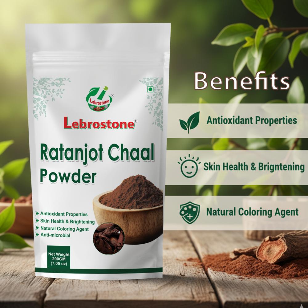 Lebrostone Ratanjot Chhal Herbal Powder  Antioxidant-Rich Powder for Skin Health & Natural Coloring(200gm)