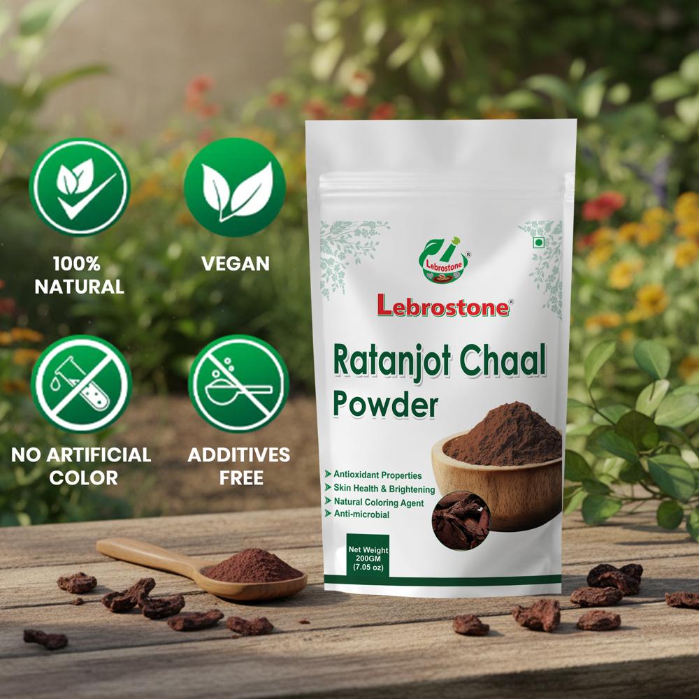 Lebrostone Ratanjot Chhal Herbal Powder  Antioxidant-Rich Powder for Skin Health & Natural Coloring(200gm)