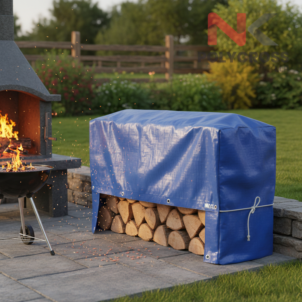 Firewood Cover - Color: Blue