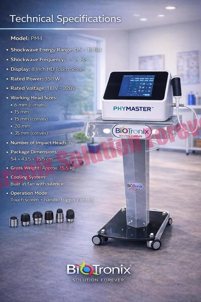 Phymaster Shockwave Advanced Physiotherapy Machine For Clinics - Accuracy: Functional Recovery Eswt Therapy Device Mg
