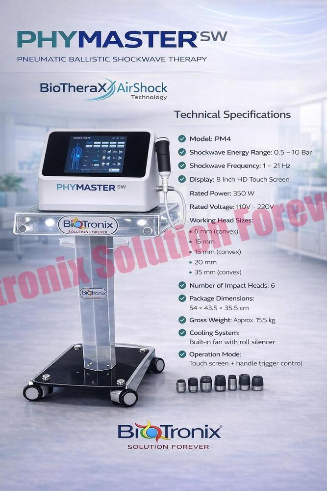 Phymaster Shockwave Advanced Physiotherapy Machine For Clinics - Accuracy: Functional Recovery Eswt Therapy Device Mg