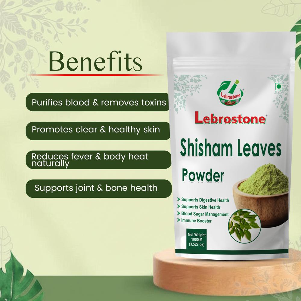 Lebrostone Shisham Leaves Herbal Powder Blood Detox, Healthy Skin & Natural Fever Relief(100gm)