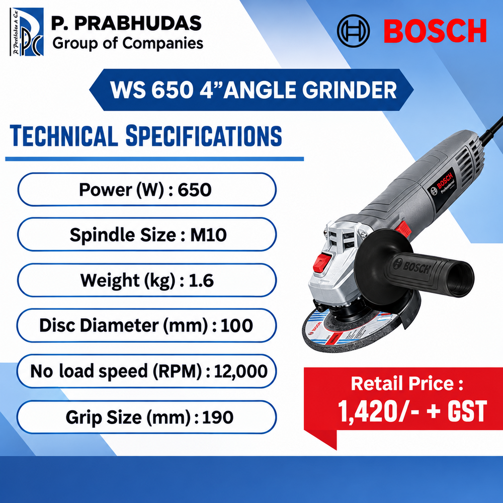 Angle Grinder Ws 650 - Application: Grinding