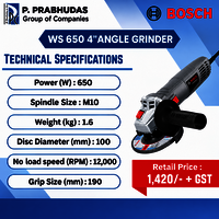Angle Grinder Ws 650 - Application: Grinding