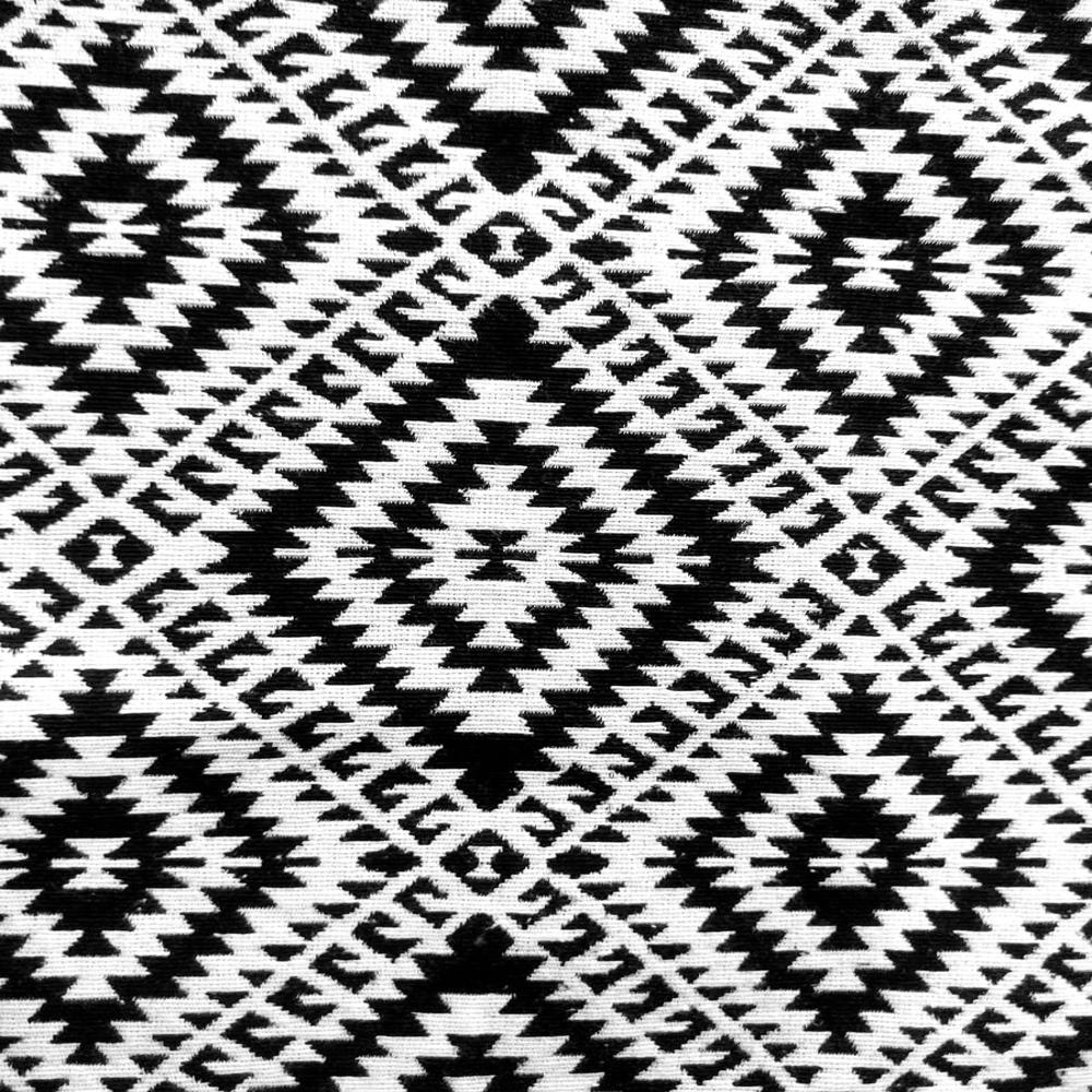 black & white jacquard bag fabric