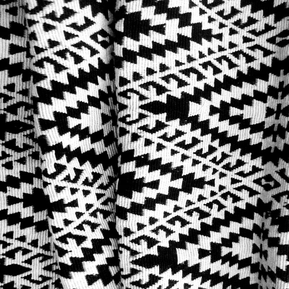 black & white jacquard bag fabric