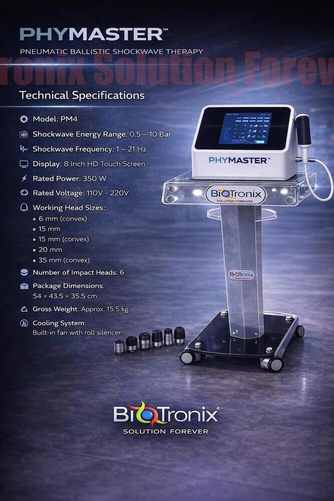 Phymaster Shockwave Physiotherapy Machine for Advanced Rehabilitation