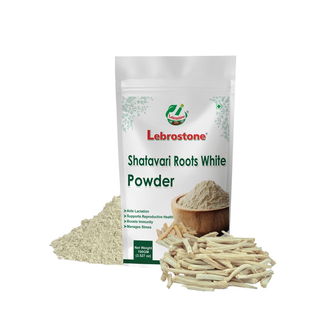 Lebrostone Shatavari  Root White Powder  Supports Lactation, Reproductive Health & Immunity(100gm) - Age Group: For Adults