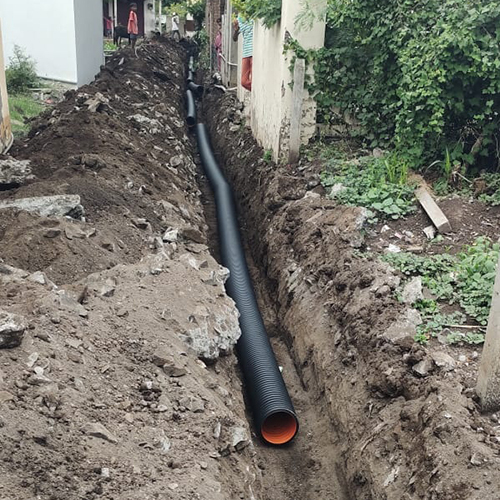 150mm DWC Pipe For Sewerage Work