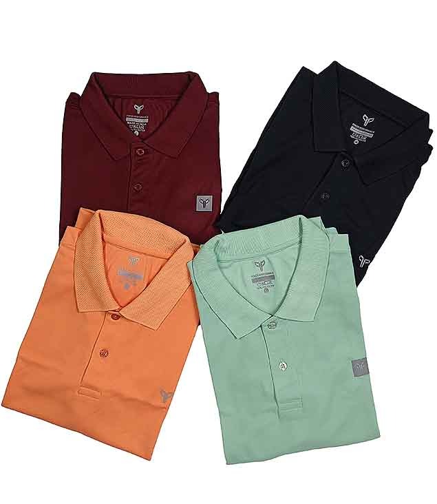 M11510 POKER Mens Polyester Collar T-Shirts