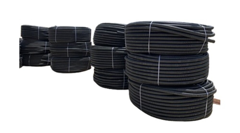 50mm Black Round Shape DWC HDPE Pipe